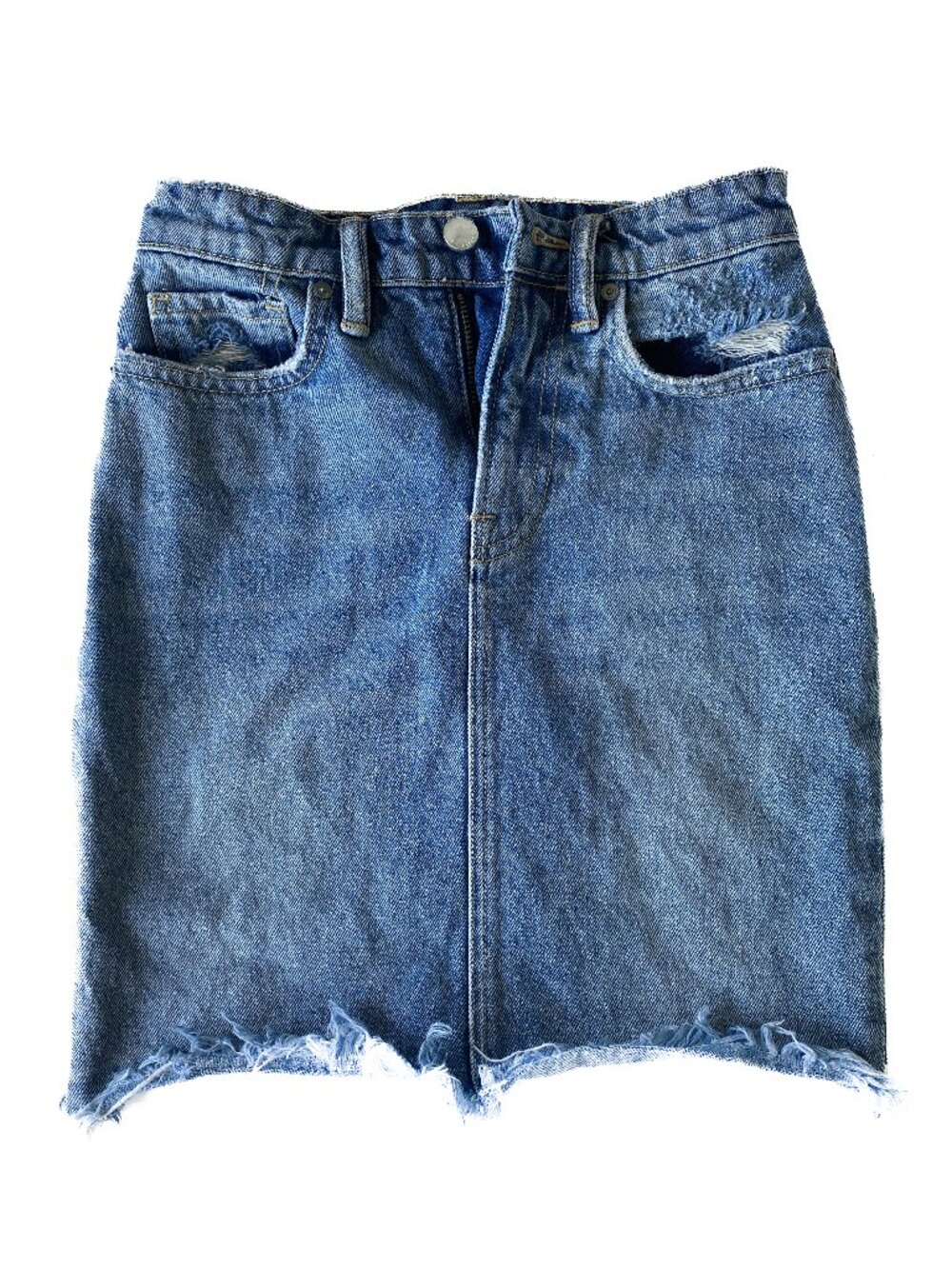 All Saints High Waisted Denim Skirt Size 00 - Like-New Condition